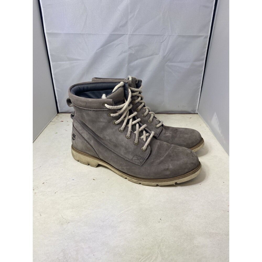 Timberland Women's Bramhall Boot Size 10 Waterproof Lace Up Chukka Gray Nubuck